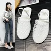 Slippers Summer Женские сексуальные сетчатые туфли мул.