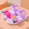 Sandalias Niños Sandalias2024 Summer sin deslizamiento de suelas suaves afuera con zapatos para caminar para bebés para niños y niñas afuera con sandalias 240419