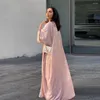 Этническая одежда Abaya Dubai Open Переднее золото.