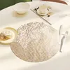 Table Mats Heat-resistant Placemat Elegant Round Placemats For Dining Decor Hollow Design Home Weddings