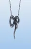 Colares de pingentes colar de aço inoxidável Corrente metálica preta para homens mulheres góticas punk hip hop estilo animal serpente 5249888