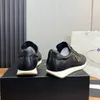 Лучшие роскошные мужчины Prax 01 RENYLON SNEAKERS SHOUSE Обувь зерно кожа замшевая резиновая подошва открытых тренеров.