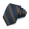 Bow Ties luksus 8 cm męskie brązowe brązowe formalne klasyczne krawat biznesowy Jacquard tkana szyja dla mężczyzn groom weselna odzież szyjka