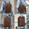Backpack Brown Top Grein Genuine Crazy Horse Couather 14 '' 15.6 '