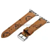 Luxusdesigner Apple Watch Band 38 40 41 42 44 45 49 mm Blume Leder Uhren Armband für iWatch 8 7 6 5 4 se Ll Blumenwächterbänder