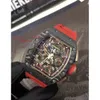 Montres de montre en acier inoxydable de taille en céramique 40x50x16 mm Superclone Chronographe MONTRES LUXE LUXE 2024 MÉCANIQUE DE FIBERS RM11 RM011-03CARBON 140