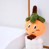 Keychains 13cm Kawaii Soft Mandarin Orange Keychain Plush Pendant DIY Trinket Kids fyllda leksaker Bag biltillbehör