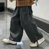 Men's Jeans Mens Pants Regular Solid Color Streetwear Non Stretch 1 Pc Casual Japanese Harajuku Loose Wide Leg Cargo