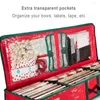 Storage Bags Gadgets Bag Durable Christmas Wrapping Paper With Flexible Partitions Pockets For Ribbon Accessories Soft Pe