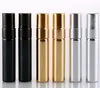 5ML portable sample glass bottle with gold and silver lid transparent glass spray bottle empty transparent refillable perfume atomizer