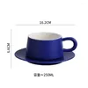 Mugs Coffee Shop Frosted Mug Macaron Color Ceramic Cup Plate Creative Pure Texture Water Set