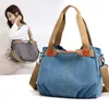 Shoulder Bags Luxury Polyester Women Canvas Bag Multifunctional Large-capacity Lady Messenger Casual Solid Color Soft Handle Handbag