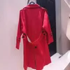 Trench Coats Designer Breaker Breaker 24 ans Nouveau automne à mi-longueur Red Luxury coréen lâche pour femmes yd08