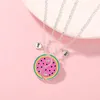Correntes adoráveis colar de melancia redonda para homens homens amigos da moda Fruit Pinging Chain Jewelry Acessórios Presentes 2024