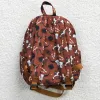 Bags New Fashion Bull Head Geometric Brown Backpack Wholesale Boutique Girls Kids Clothes Children Clothing Travel Bags