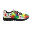 Casual Shoes InstantArts Colorful Tie Dye Running For Women Lätt snörning Flat 2024 Utomhusslitesbeständiga sneakers