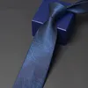 Cravate de haute qualité 8 cm de large pour les hommes travail commercial cravate masque de mode occasionnel liens bleus masculins