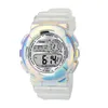 LED Digital Watch for Watouf Waterproof Causal Sports Watches Panie Przezroczyste zegarek na rękę Wristwatch RelOJ Mujer