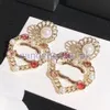 Luxus -Diamant -Gestüt Designer Ohrringe Frauen Edelstahl Ohrringe Die Schlangenschmerzen Brandbrief Ohrring Schmuck Valentinstag Hochzeitsfeier Geschenke