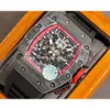 Chronographe masculin RM011-FM RM11-03 Montres montres de la taille de concepteur Luxe avec mécanique 40x50x16mm Fly-Back Superclone Fibre en fibre de carbone Titane 136