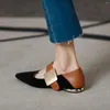 Sapatos casuais estilo francês ovelha simples ovelha uma tira de tira pontual de ponta da primavera outono Mary Jane com fivela de salto baixo