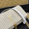 Summer tote tassel Straw weave raffias Luxury bag 10a gold chain Clutch crossbody Designer bags Wallets Womens Mens handbag makeup Shoulder envelope beach bag strap