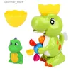 Sand Play Water Fun Baby Zhuanzhuanle Toy Bad Bad Water Spela Dinosaur Water Wheel Childrens Bath Toy L416