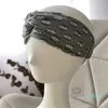 Baumwollgestrickes Stirnband für Frauen Designer Girls Pink Grüne Blumen bedruckte Turban Sport Yoga Haarbänder Retro Headwraps Kopfschal Geschenk