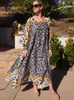 فساتين أساسية غير رسمية تغطية الشاطئ النمر لألعاب السباحة 2022 الجديدة Maxi Beach Dresses Bohemian Kaftans for Women Seaside Holiday Suits 240419