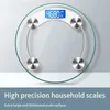 Body Weight Scales 28cm Transparent Bathroom scales LCD Electronic Digital Smart Scale Body Balance Health Scales Battery Floor Scales 240419