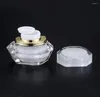 Bouteilles de stockage 60g Diamond Forme en acrylique Jar Pot-étain