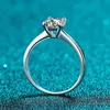 Обручающие кольца обручальные кольца Neetim 2Ct Moissanite Обручальное кольцо для женщин S925 Серебряное серебро с золоты