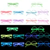 Decoração de festa 5pcs Light Up Glasses LED Colors brilha no material escuro de aniversário Favores de neon para crianças adultos