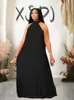 Chiffon Maxi Dress Women Women Summer Sleeveless Elegant Abite Dress Long Halter Neck Sliose Plus size Goccia all'ingrosso 240410