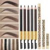 Enhancers Lasting Color Double Head Eyebrow Pencil with Brush Waterproof Not Blooming Black Brown Professional Tint Shade Eyebrows Makeup