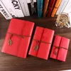 Student Gift Planners Notepad Sketchbook Diary Kraft Journal Vintage Notebook Spiral Note Book Paper Replaceable PU Leather