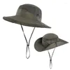 Berets Outdoor Fischermütze für Frauen Männer Sommer UV Schutz Sonnenhut atmungsaktiven Eimer männlicher breiter Krempe Wanderkreislauf Hüte