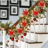 Fiori decorativi 2 pezzi Simulazione in polvere oro Christmas Flower Artificial Tree Decoration Home Pendenti fai -da -te