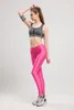 Women's Leggings European And American Sports Fashion Large Buttock Lifting V-shaped High-waist Fluorescent Candy Color