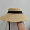 Kvinnor sommarstrån hatt stor vävd solvisor hatt överdimensionerad brim hav vid strand hatt halm remmar semester solskyddsmedel hatt tillbehör 240412