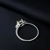 Ring Solitare Potiy 1.1CT Genuine Natural Peridot 925 Sterling Silver Ring para mujer Fashion Gemstone Joyería Fina Boda D240419