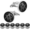 Freemason Masonic manschettknappar och tuxedo -studs som är set för men presentförpackade män smycken eller tillbehör frimurer gåvor för män. 240412