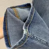 Jeans femminile estate a metà vita a nove pantaloni a gamba dritta