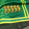 Trillest Bryant Mamba Snake Pattern Printed Gradient Green Five Championship Editionバスケットボールショーツとジッパーポケット240416