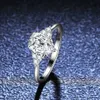 Anneau Solitaire Luxury PT950 Platinum Ring 1.5ct Gemstone Diamonds Moisanite Anneaux pour les femmes Association de bandes de mariage Anneaux empilables Bijoux D240419