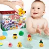 Песчаная игра с водой Fun Christmas Advent Calendar с 24 резиновыми утками игрушка для ванны 24 дня календарь обратного отсчета