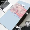 Muisblokken Pols Rest Roze anime muiskussen gamer schattig kawaii xxl gaming mousepad rubber otaku vergrendeling rand 900x400mm laptop notebook toetsenbord bureau mat y240419