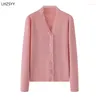 Tricots féminins lhzsyy printemps automne cachemire pur cachemire dames tassel v-cou-great veste mode chaud pull chaud