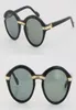 Sells Vintage 1991 Lunettes de soleil de planche ronde d'origine 1125072 Fashion Mens Sun Verres C Decoration 18K Gold Brown Lens F6464299