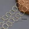 Pendant Necklaces GUFEATHER C170diy chainpass REACHnickel free18k gold platedcopper metalcharmsdiy bracelet necklacejewelry making1m/lot 240419